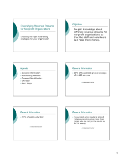 Diversifying Revenue Streams for Nonprofit Organizations