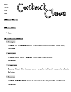 2. Context Clue - San Juan Unified School District