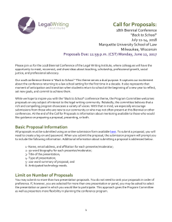 Call for proposals  - Legal Writing Institute