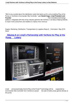 Linq3 Partners with Verifone to Bring Play at the Pump Lottery to