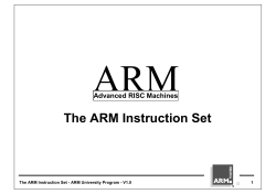 The ARM Instruction Set
