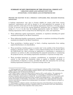 Summary of CHOICE Act