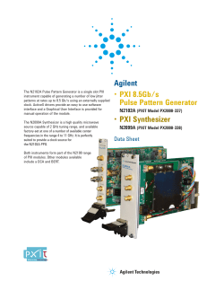 Agilent &bull; PXI 8.5Gb/s Pulse Pattern Generator &bull; PXI Synthesizer