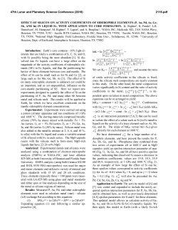 EFFECT OF SILICON ON ACTIVITY COEFFICIENTS OF