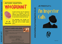 An Inspector Calls Programme