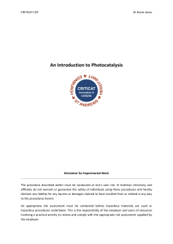 photocatalysis experiment