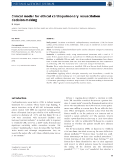 Clinical model for ethical CPR decision-making