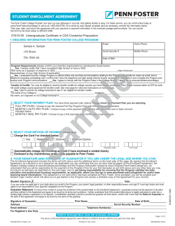 STUDENT ENROLLMENT AGREEMENT