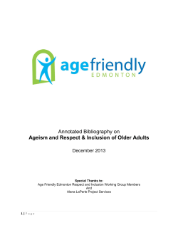 Annotated Bibliography on Ageism and Respect