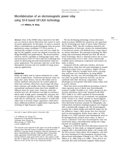Microfabrication of an electromagnetic power relay using SU