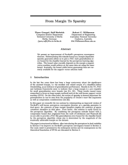 From Margin to Sparsity