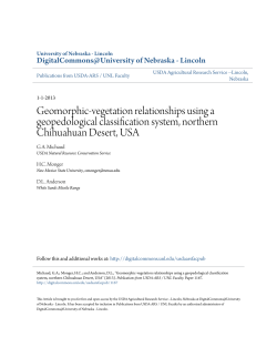 Geomorphic-vegetation relationships using a geopedological
