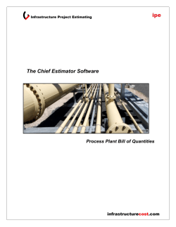 Bill of Quantities - Process Plant