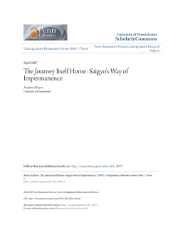 The Journey Itself Home: Saigyo`s Way of Impermanence