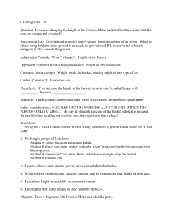 Crushing Cans Lab Question: How does changing the height of the