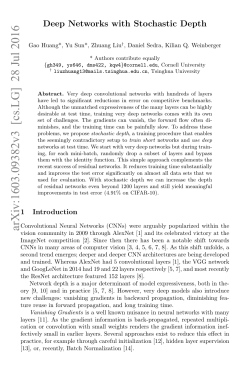 Deep Networks with Stochastic Depth