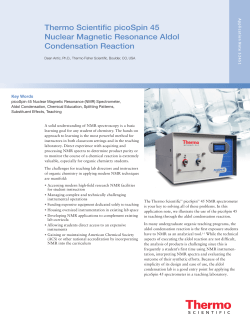 picoSpin 45 Nuclear Magnetic Resonance Aldol Condensation