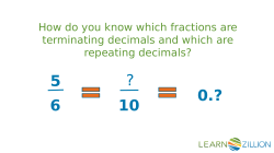How do you know which fractions are terminating decimals and