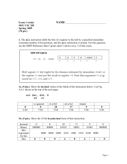 S09 Exam 1 retake answers - Missouri State University