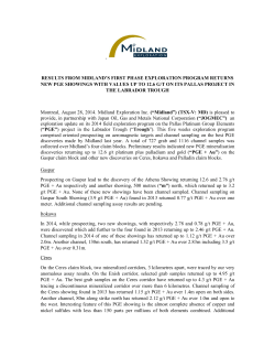 Results from Midland`s first phase exploration program returns new