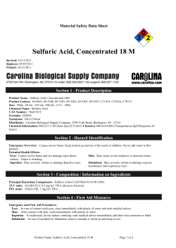Sulfuric Acid, Concentrated 18 M
