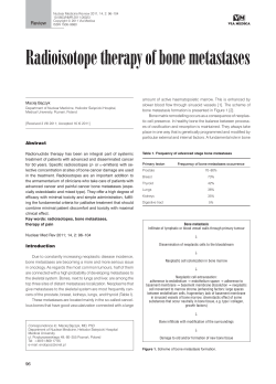 Radioisotope therapy of bone metastases