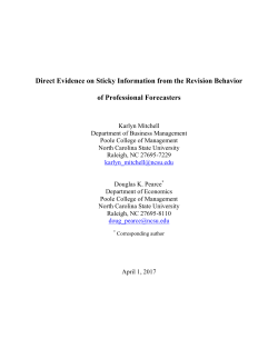 Direct Evidence on Sticky Information from the Revision Behavior of