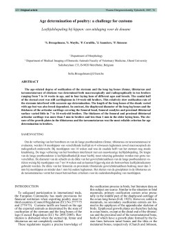 Age determination of poultry: a challenge for customs