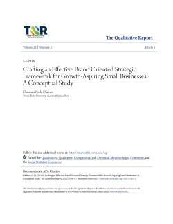 Crafting an Effective Brand Oriented Strategic Framework for Growth
