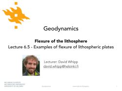 Lecture 6.5 - Examples of flexure of lithospheric plates.key