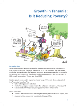 Growth in Tanzania: Is it Reducing Poverty?