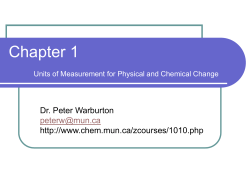 Units of Measurement for Physical and Chemical Change