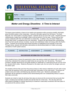 Matter and Energy Showtime: A Time to Interact