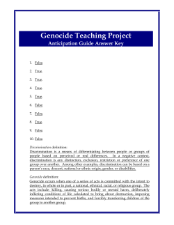 Genocide Teaching Project - American University Washington