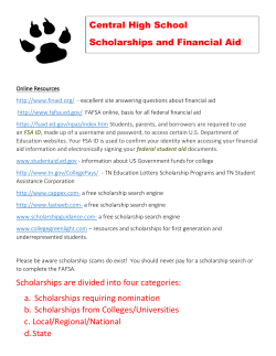 Scholarships are divided into four categories: a. Scholarships