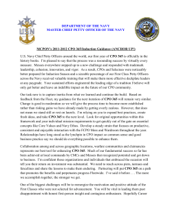 DEPARTMENT OF THE NAVY MASTER CHIEF PETTY OFFICER