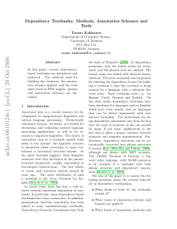 Dependency Treebanks: Methods, Annotation Schemes and Tools