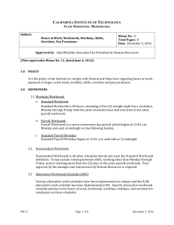 Hours of Work - Caltech Human Resources