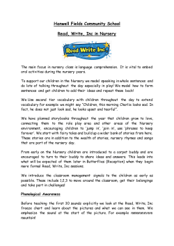 Hanwell Fields RWI in Nursery - Hanwell Fields Community School