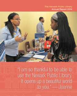 Annual Report 2014 - Newark Public Library