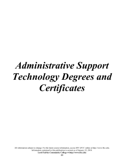 Administrative Support Technology Degrees and Certificates