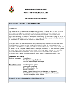 Consumer Affairs - Government of Bermuda