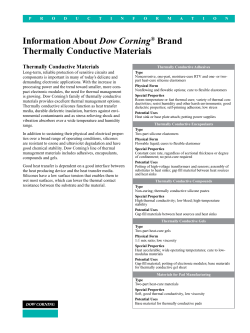 Dow Corning Thermally Conductive Materials