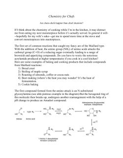Chemistry for Chefs