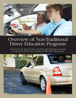 Overview of Non-Traditional Driver Education Programs