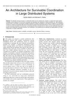 An architecture for survivable coordination in large