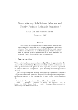 Nonstationary Subdivision Schemes and Totally Positive