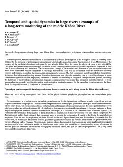 Temporal and spatial dynamics in large rivers : example of a long