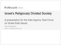 Israel`s Religiously Divided Society