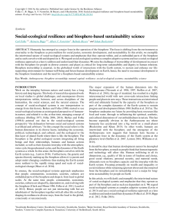 Social-ecological resilience and biosphere